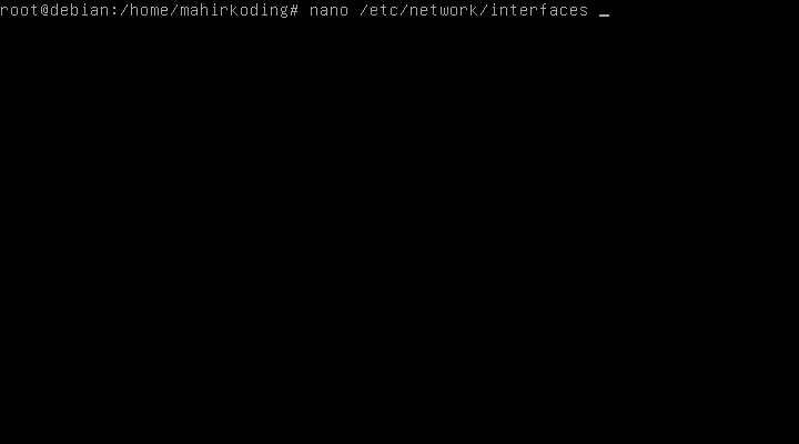 konfigurasi ip address di debian