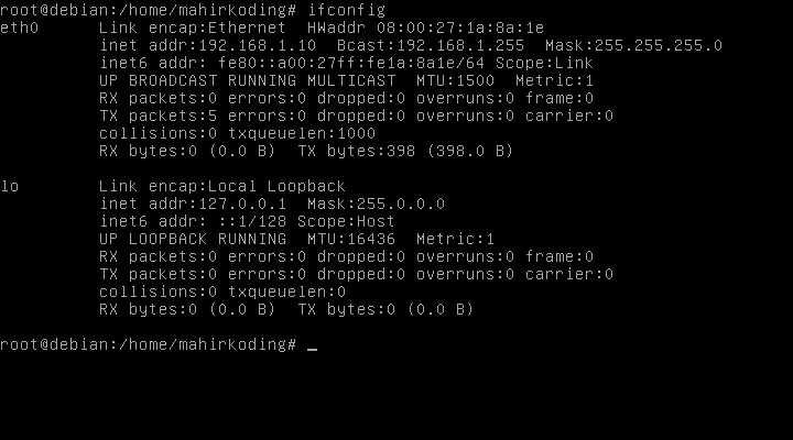 konfigurasi ip address di debian