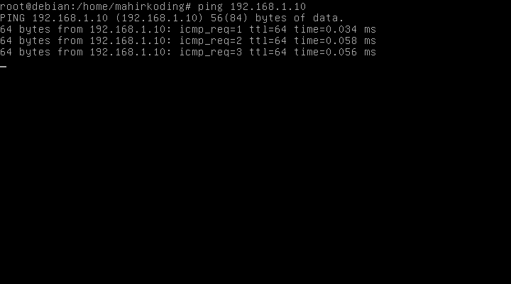 konfigurasi ip address di debian