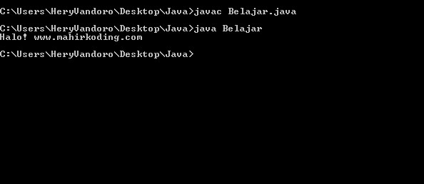 Cara Compile Java dengan CMD